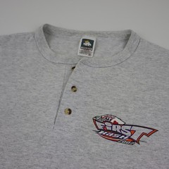 Vintage First Bash 2002 Shirt Mens XL Hot Rod Racing Henley Poker Graphic Tee