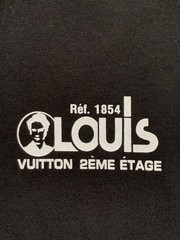 LOUIS VUITTON #187 VCCM09 2EME ETAGE LOGO CREWNECK BLACK T-SHIRT MEN’S SIZE 2XL