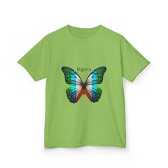Kids Tee — Colorful Butterfly ‘Nigeria’ Graphic