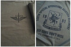160th NIGHT STALKERS SOAR Six Guns Don’t Miss T-Shirt LARGE Military Ultra C 6oz