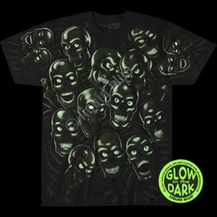 JUICY J STAY FLY-SKULL PILE-GLOW N DARK-T-SHIRT S-M-L-XL-2X- Authentic, Licensed