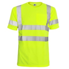 L&M Hi Vis T Shirt ANSI Class 3 Reflective Tape Safety Long Short Sleeve