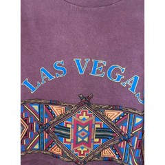 Vintage Las Vegas Native Shirt American Beaded Twigs Purple Tee 90s VTG Large