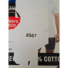 Kirkland Signature Crew Neck T-Shirt Mens Large White 6 Pack 100% Cotton Tagless