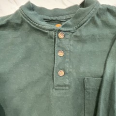 Carhartt K128 Regular Fit Long Sleeve Pocket Henley T-Shirt Green Men’s S