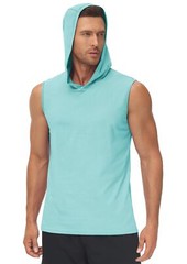 Men’s Hoodie Sleeveless Muscle Shirts Gym Workout Casual Running Sport Summer T