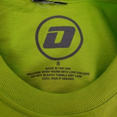 Unbranded Mens Sz S Lime Green Short Sleeve Graphic Observance Autoshop T-Shirt