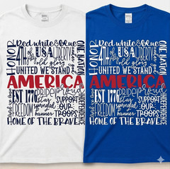 Unisex t-shirt 4th of July Red White & Blue