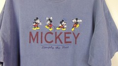 Vintage Disney Store T-Shirt Mens Size XL Single Stitch Mickey Mouse Embroidered
