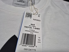 Adidas Classic Cotton Originals Men’s T-Shirt Trefoil Logo -White Black IV5353