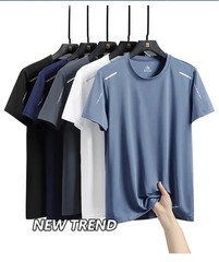 CHRLCK Men’s Running Quick Drying T-shirts Breathable Hiking Fishing Tees