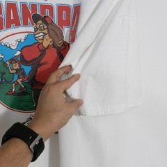 Vintage 90s Number 1 Grandpa T Shirt Mens XL – Single Stitch Distressed Drawing