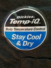Dickie’s Cooling Temp IQ Performance SS Men’s Pocket Tee Sz L Charcoal Gray