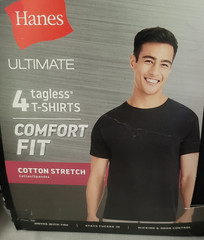 NEW Hanes Men BLACK Crew neck T-Shirt 4-Pack Comfort FIT OPEN BOX YOU CHOOSE SZ