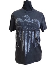 Unisex Black Graphic T-Shirt LIVE FREE INDEPENDENCE by EIGHT EIGHT size Medium
