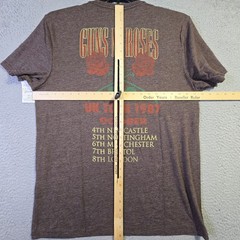 LUCKY BRAND Guns n Roses Mens Large Brown Casual Metal Music Rock Skull NWT