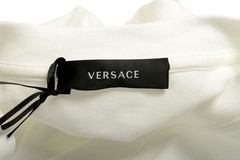Versace Men’s White Logo Embellished Crewneck Short Sleeve T-Shirt US 2XL IT 56