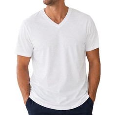 Goodfellow Every Wear V-Neck T-Shirt Men’s L White NWT Cotton Blend Tee