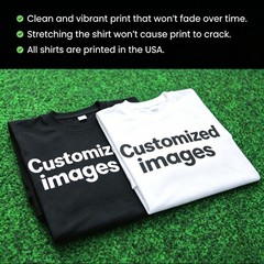 Custom Name Photo T-shirt Personalized Father’s Day Gift For Dad Papa Casual Tee