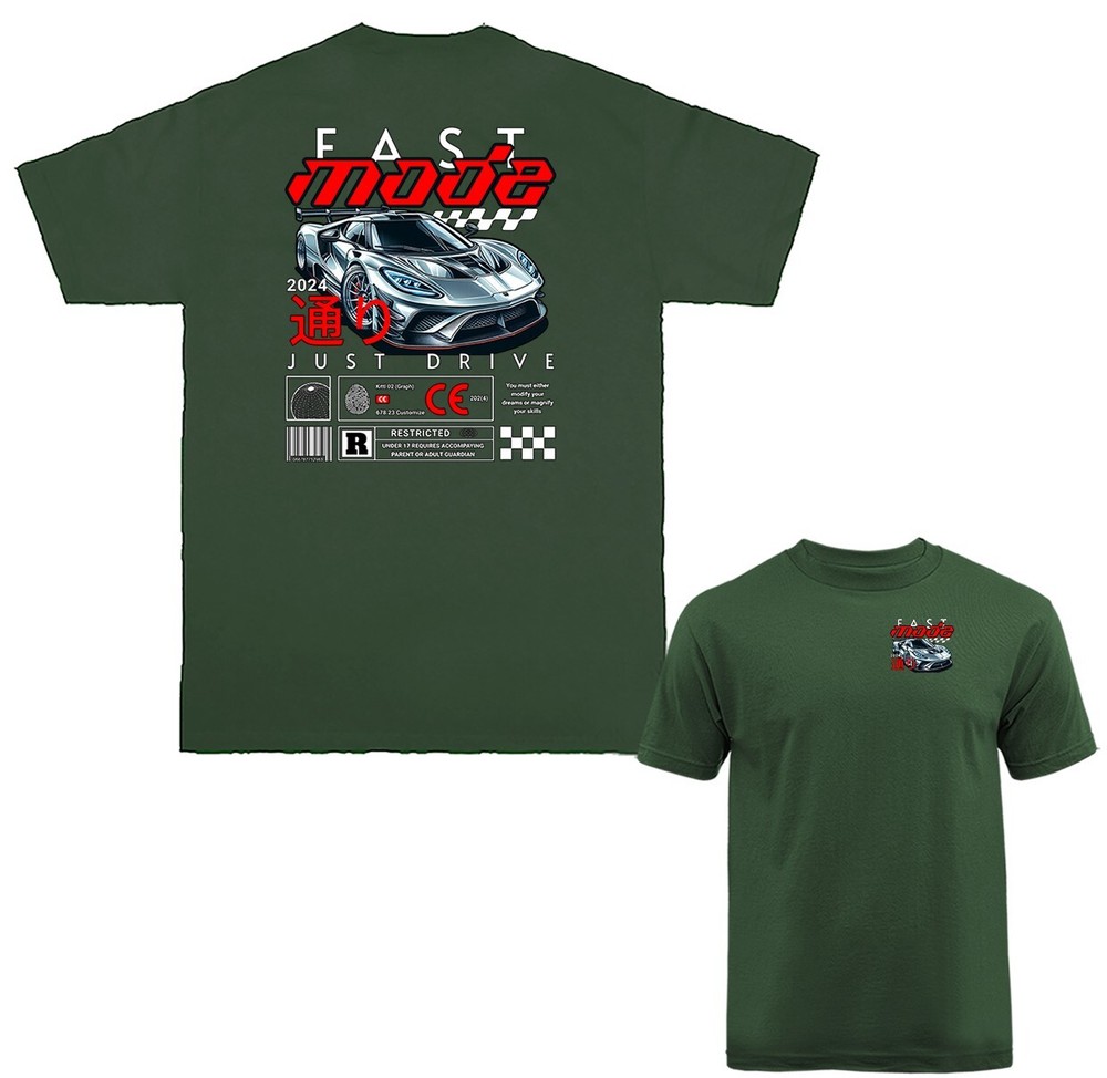 Fast Mode Imported Tuned Custom JDM Sports Car Graphic T-shirt