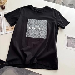 Coach New York Monogram Logo Graphic Black Fashion T-Shirt Unisex