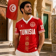 Personalize Tunisia Football Jersey Vintage, Custom Tunisia Soccer Shirt, Gift f