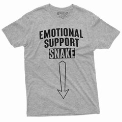 Funny Humorous T-Shirt Emotional Support Snake Tee Funny Adult Joke T-Shirt