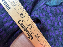 Vintage Goouch Rayon Shirt XL Purple Abstract Pattern 80s 90s Art Deco