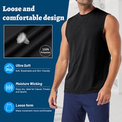 3 Pack Men’s Tank Top Quick Dry Workout Gym Muscle Tee Fitness Sleeveless Shirt
