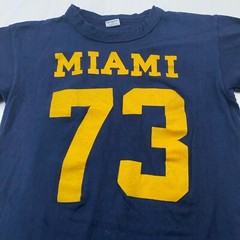vintage 1973 MIAMI DOUBLE SIDED FOOTBALL JERSEY T-Shirt 2XS florida 70s beach