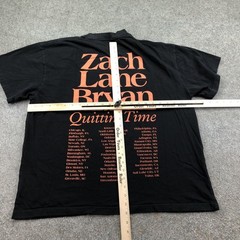Zach Bryan Shirt Mens Large Black Quittin’ Time Tour Graphic Tee Music Concert