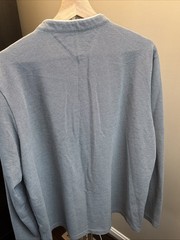 Brax Men’s Feel Good Henley Long Sleeves XL Ultralight, Easy Care, Gray/Blue