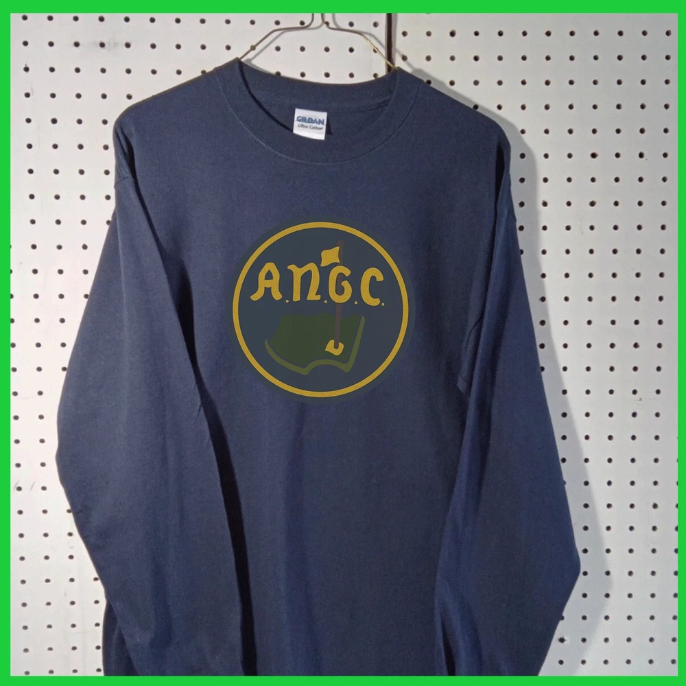REPRINT!! 2026 Augusta National Members Navy Long Sleeve Tee Old Logo ANGC