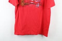 Vintage 70s Mens Size Large Faded Spell Out Maui Hawaii Beach T-Shirt Red USA