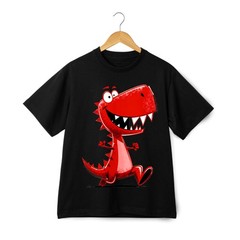 Funny Dinosaur Graphic T-Shirt-Unisex Cartoon Soft Cotton Tee|Machine-Washable