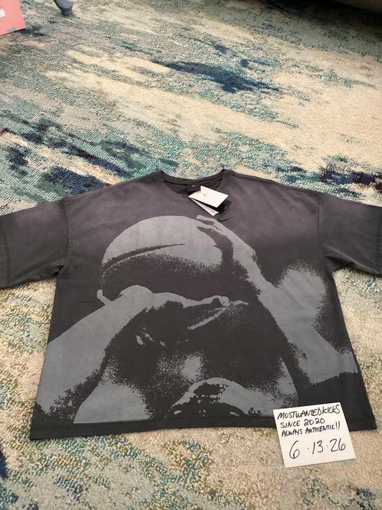NWT Nike Air Jordan Shooting Graphic Anthracite Loose Fit T-Shirt Men’s Sz XL
