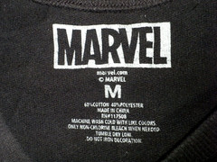 MARVEL Captain America Young Adult/ Teen Black Long Sleeve Tee Shirt Size M
