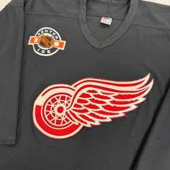 Vintage 90s Detroit Red Wings Black Hockey Ccm Jersey Men’s XL Training Practice