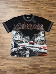 2026 New Godspeed Skeleton Drive a sports car print Tee Mens Cotton T-shirt