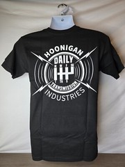 Hoonigan Daily Transmission Manual Car Short Sleeve Tee Shirt Black Small