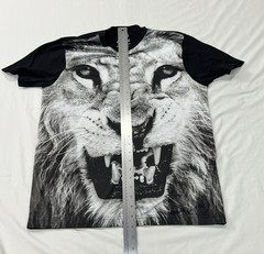 Hybrid Tees Shirt Mens Large Black Lion Athletic Breathable Stretch Crew