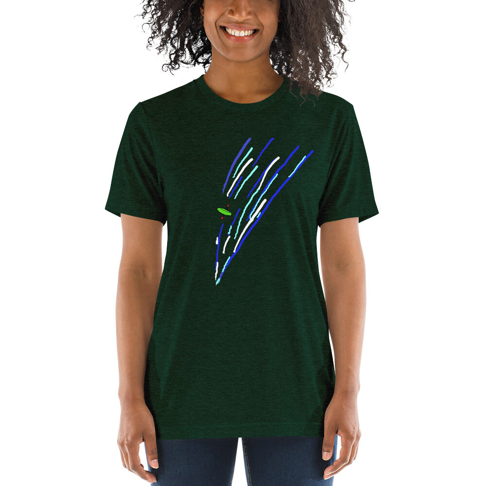 Junkshow Waterfall! Unisex Triblend Short Sleeve T-Shirt with Tear Away Label
