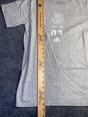 Adidas International The Go To Tee Shirt Men Small Gray Blended Fabric Crew Neck