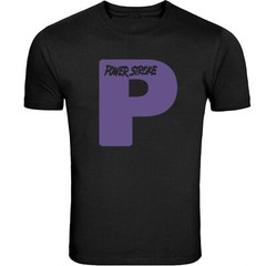 Powerstroke Small chest P Design T-Shirt Unisex Black Color Front & Back S – 5XL
