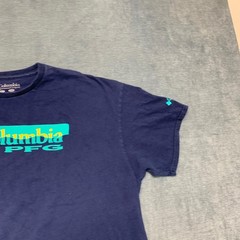 Columbia Sportswear Company T Shirt Mens XL Blue Cotton Wordmark Logo Comfort