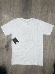 New Balance Stacked T-Shirt Size Boys Medium (10/12) White/Black RN# 63619