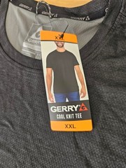 XXL / 2XL – BLACK – Gerry Men’s Lightweight Cool Knit Active Gym Tee Shirt