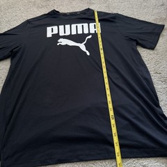 PUMA Black T Shirt White Logo Stretch Sweat Proof Forever Better Mens Large L