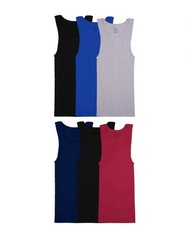 6-Pack FRUIT OF THE LOOM Men’s Size XL A-Shirts Tank Top Assorted