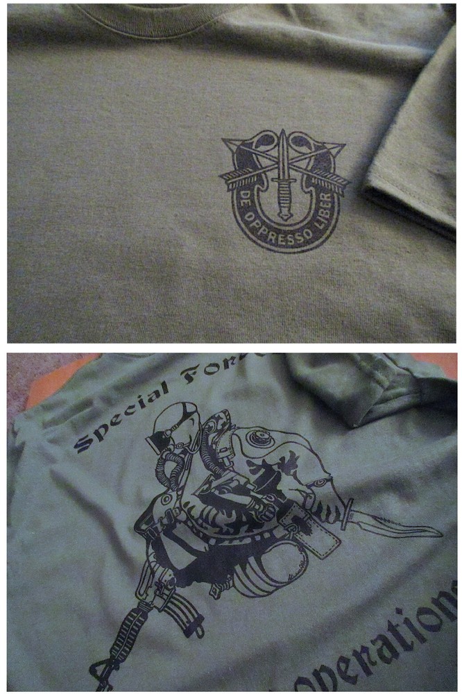 Combat Diver Special Forces Underwater Operations T-SHIRT Large USA 6oz
